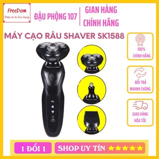 Máy cạo râu đa năng Shaver sk1588 cạo không đau rát, Thông minh chống nước