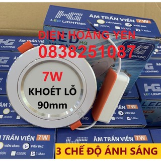 Đèn Led Âm Trần Downlight 7W Đổi Màu 3 Chế Độ