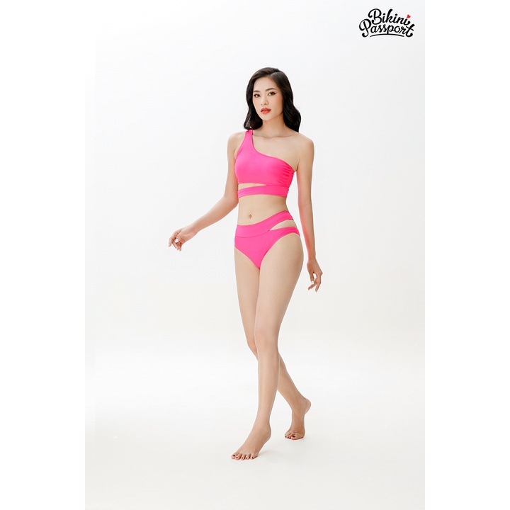 Bộ đồ bơi NỮ BIKINI PASSPORT kiểu Hai mảnh dạng lưng cao cut-out cách điệu - Hồng - BS388_PK