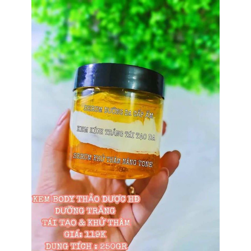 Body thảo dược, tái tạo, khử thâm, dưỡng trắng HUỲNH ĐỖ 250g