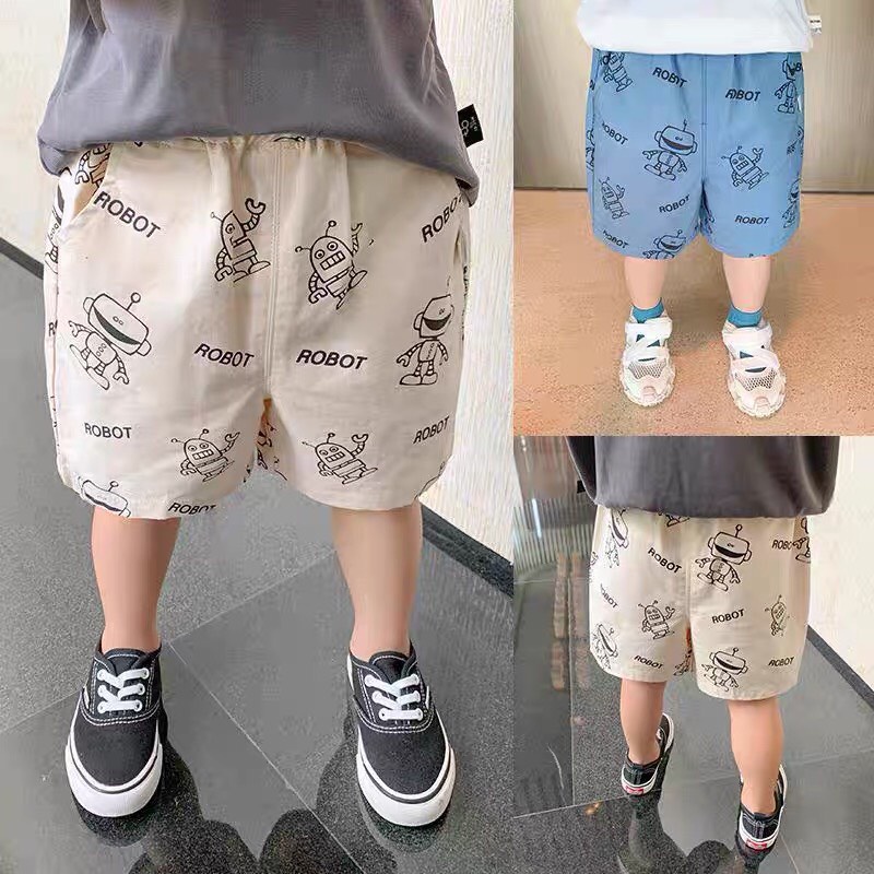 Quần sooc kaki túi hộp 2 màu mùa hè in họa tiết mới nhất 2023 cho bé trai (10-43kg) SHOP YOIMEE KIDS