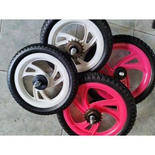 Bánh xe đạp SAU thay thế cho xe đạp 12 INCH (28 CM) / 14 NICH (32 CM) hồng / trắng