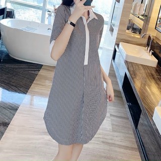Đầm sơ mi sọc 2 màu (kèm hình thật)