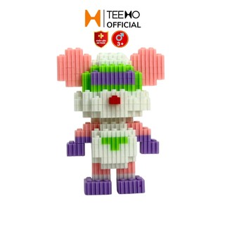 Mô hình gấu bearbrick mini lắp ráp 3d cute robot Teemo LG-68