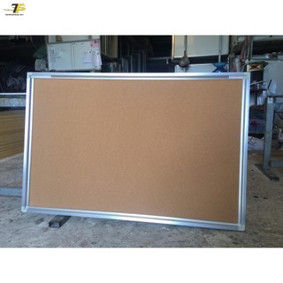 Bảng ghim bần khung nhôm cao cấp kích thước 60x80cm tặng kèm 35 ghim