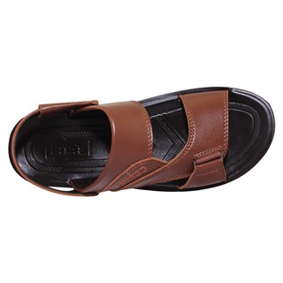 Sandal đế bằng nam Bita's SUM.108 (Đen + Nâu + Vàng bò)