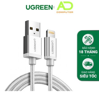 Cáp sạc l mfi cho iphone / ipad / ipod dòng 2.4a dài 1m 2m ugreen us155 10470 80823 20730