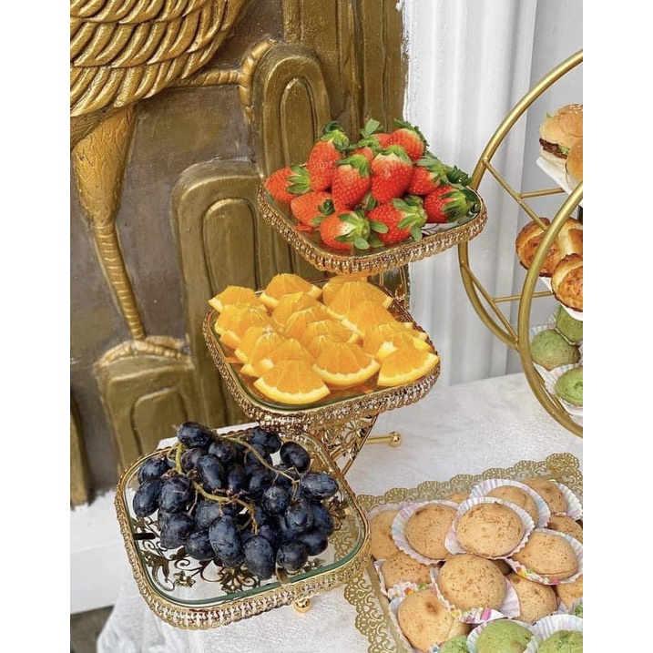 Khay đựng hoa quả đĩa thuyền vuông/ tròn MJC028