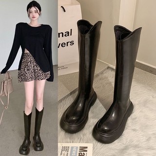 Bốt cao cổ bốt đùi đế cao lót lông sẵn size phong cách ulzzang