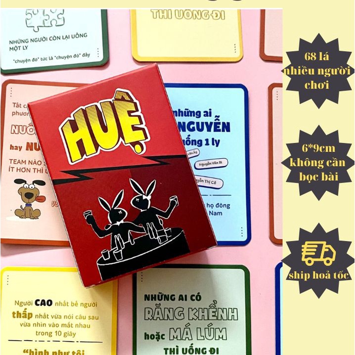 Bộ bài "HUỆ" - Drinking game hot trend gây bùng nổ cuộc vui liên hoan làm bạn vừa say vừa cười như điên trên bàn nhậu