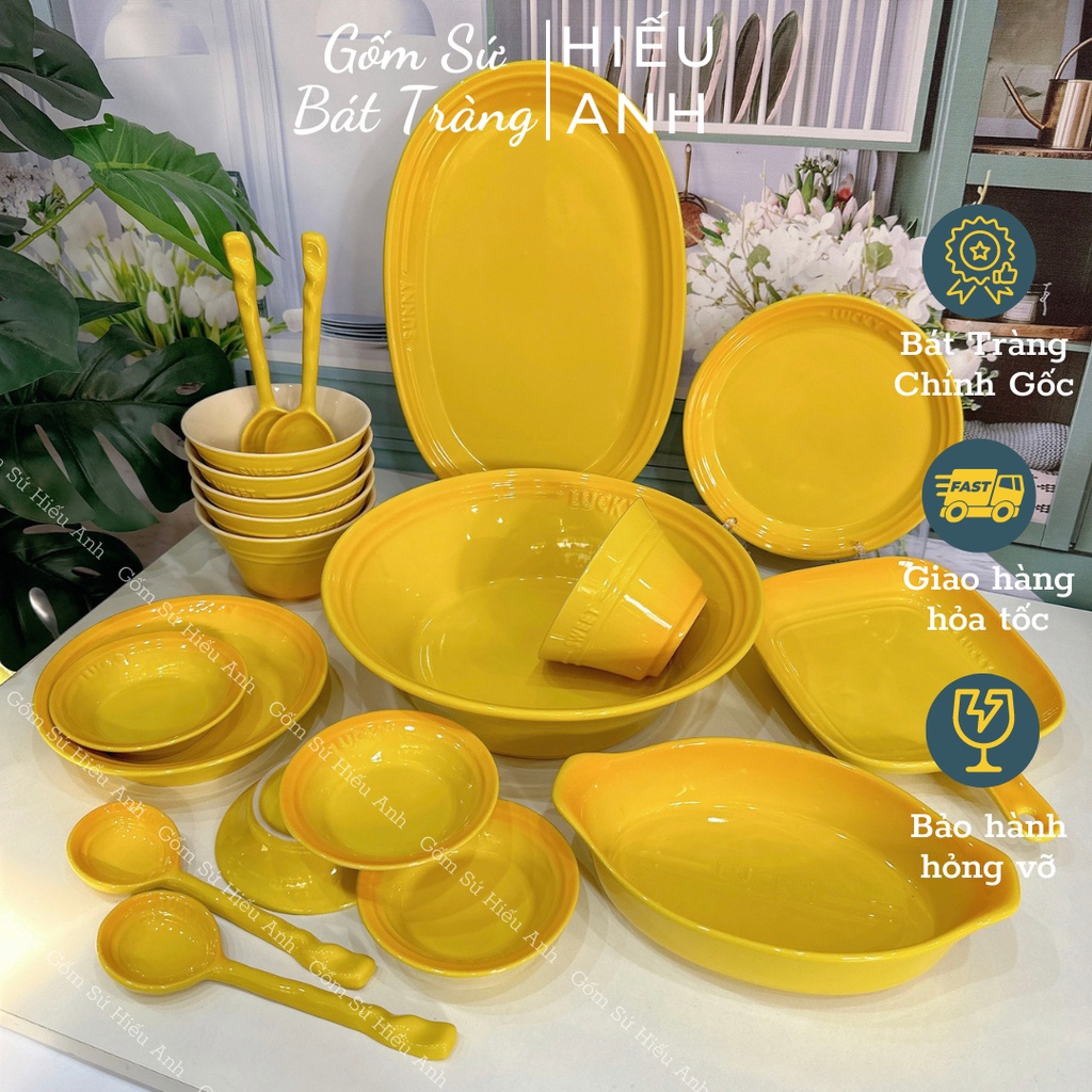 Bộ Bát Đĩa 7 Màu Sắc Phong Cách Hiện Đại, Chén Đĩa Sứ Cao Cấp Đẹp, Chất Men Mịn