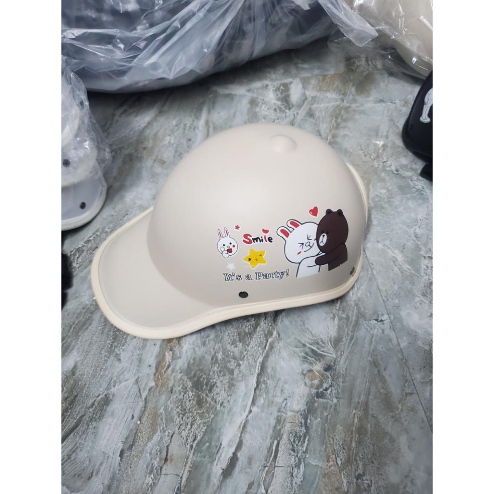 [ Bán sỉ] Mũ Bảo Hiểm Lưỡi Trai Nam Nữ Thời Trang Sành Điệu  Nón Bảo Hiểm Lưỡi Trai Nam Nữ Đẹp Nhiều Màu Nhiều Hình In