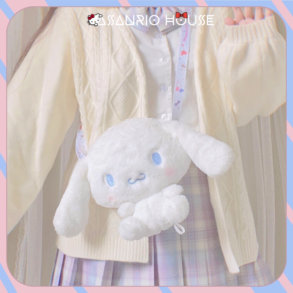🌸Sẵn+Video🌸 Túi Cinnamoroll Cute Có Dây Đeo Họa Tiết Phong Cách Lolita Dễ Thương - Túi gấu bông ASANRIO HOUSE