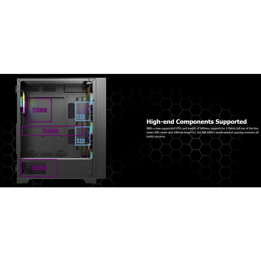 Vỏ Case MONTECH AIR 1000 PREMIUM BLACK