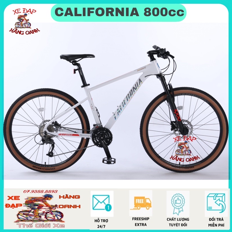 XE ĐẠP THỂ THAO CALIFORNIA 800cc 2023 Khung Nhôm - Phanh Dầu - Vành 27.5inch