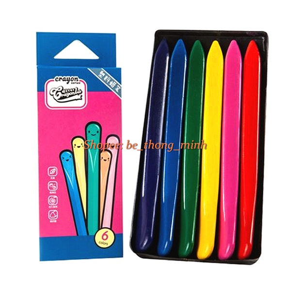 Bộ 6 / 12 / 24 / 36 Bút Sáp Vẽ Màu Có Thể Rửa Sạch - bút  tam giác cho bé cầm đúng cách