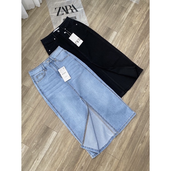 Chân váy jeans zara