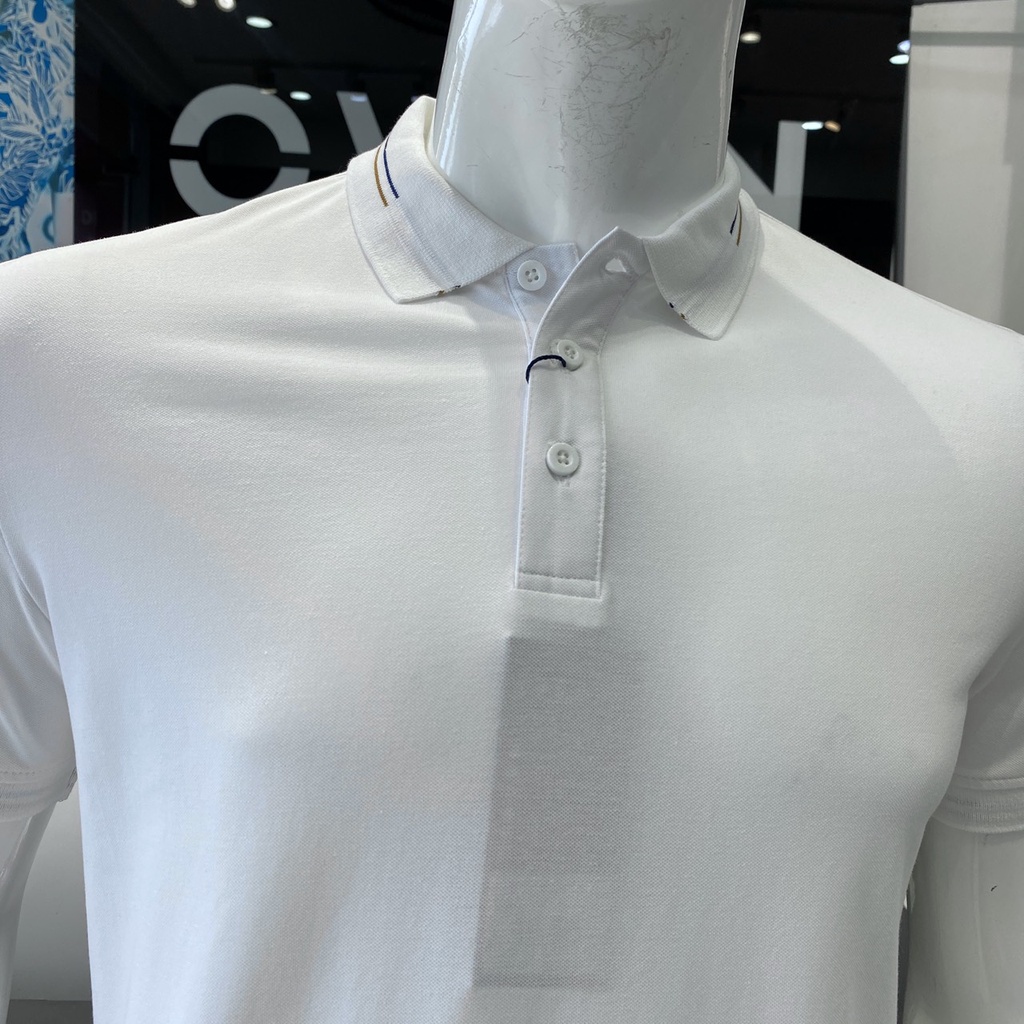OWEN - Áo polo nam Owen màu trắng 220345 - Áo thun ngắn tay có cổ nam