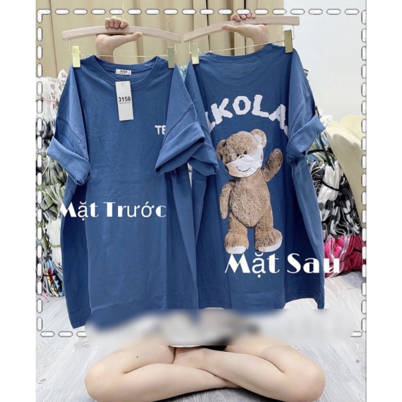 Áo phông teddy chất cotton su form rộng túi zip | BigBuy360 - bigbuy360.vn