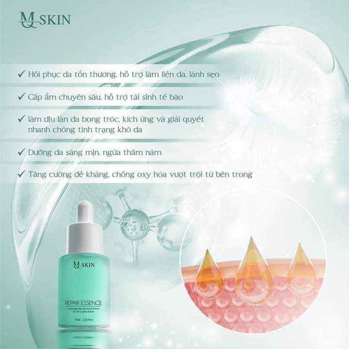 Serum phục hồi MQ SKIN cấm ẩm giảm sưng đỏ ngừa sạm da khi tái tạo Repair Essence 30ml