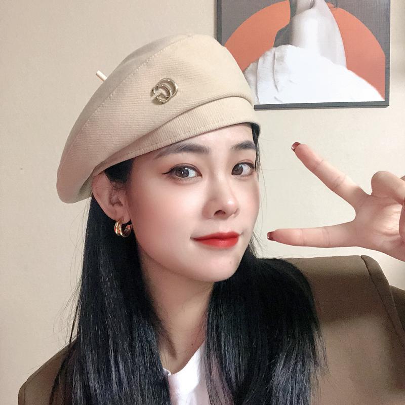 KW®Mũ beret họa sĩ mới của Nhật Bản và Hàn Quốc Mũ beret Nhật Bản dễ thương và ngọt ngào