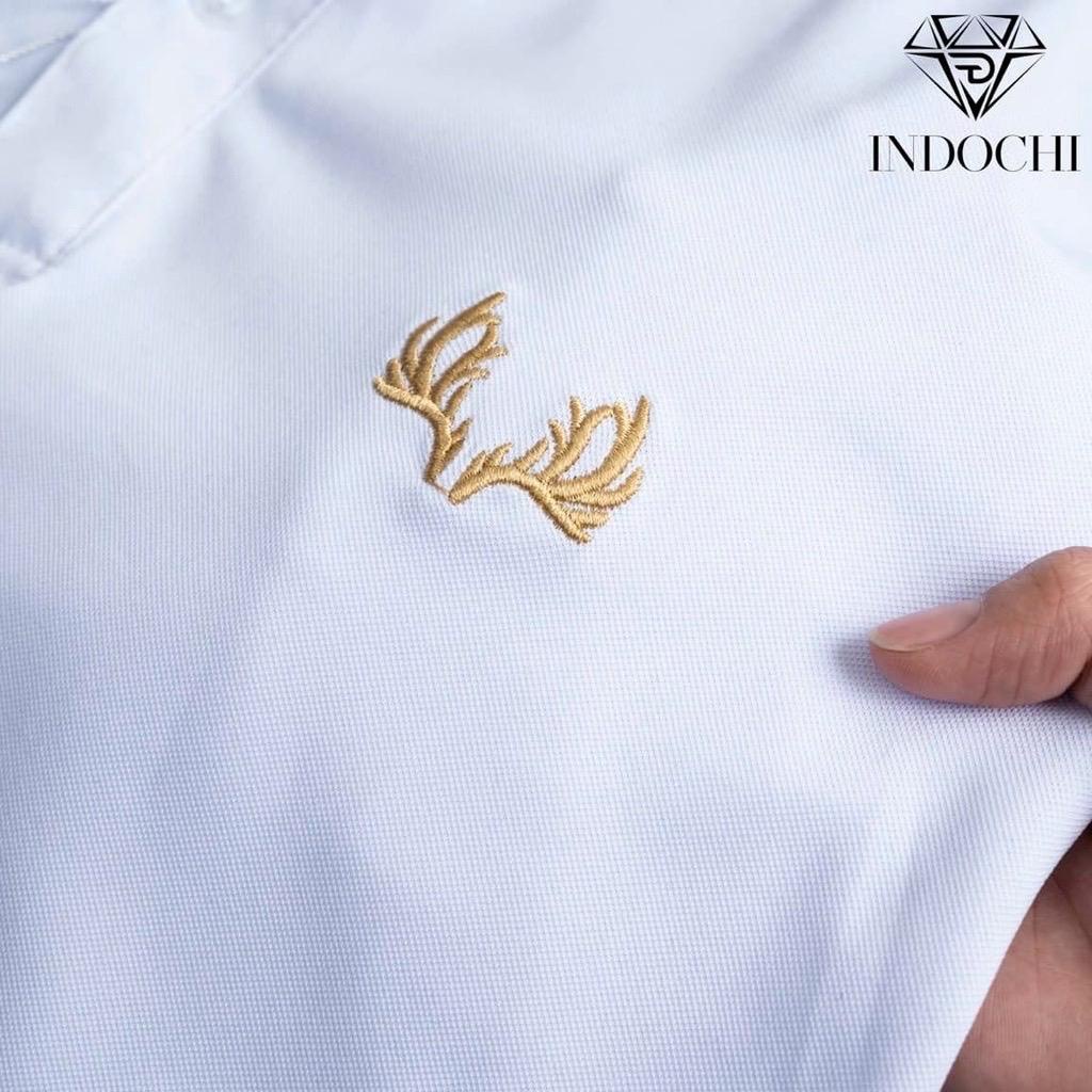 Áo Polo Nam họa tiết Sừng Hươu Cao Cấp Vải Cotton Cá Sấu Dày Dặn Thoáng Mát - PL05