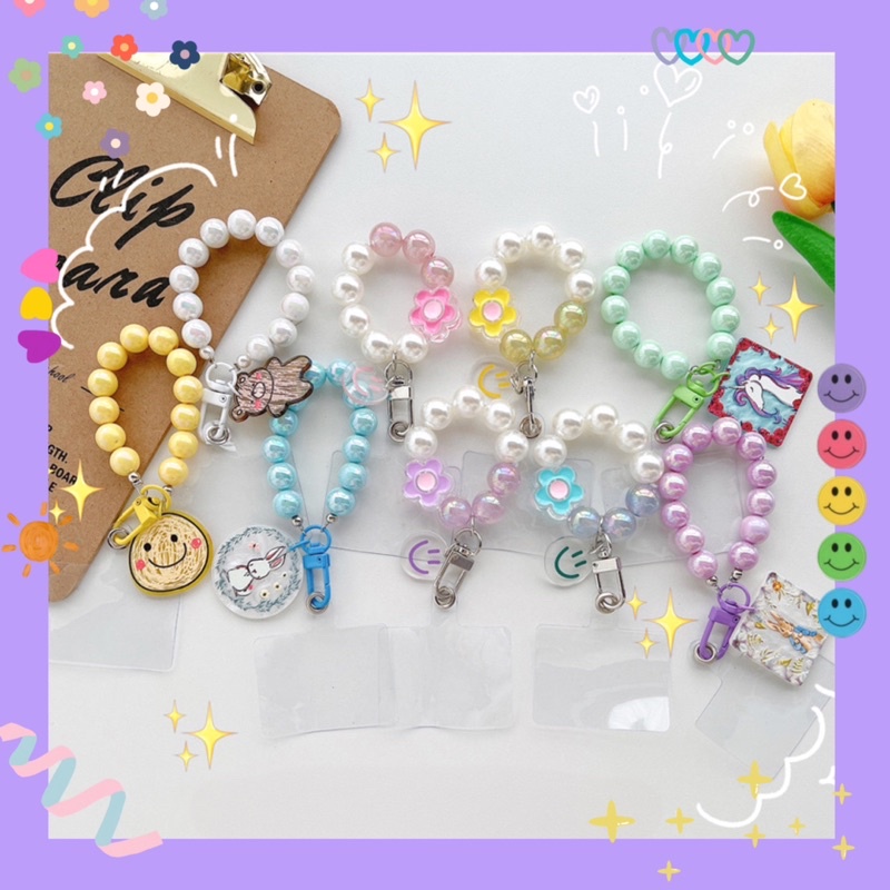 Dây đeo điện thoại /AirPods ngọc charm cute+ holder🎃