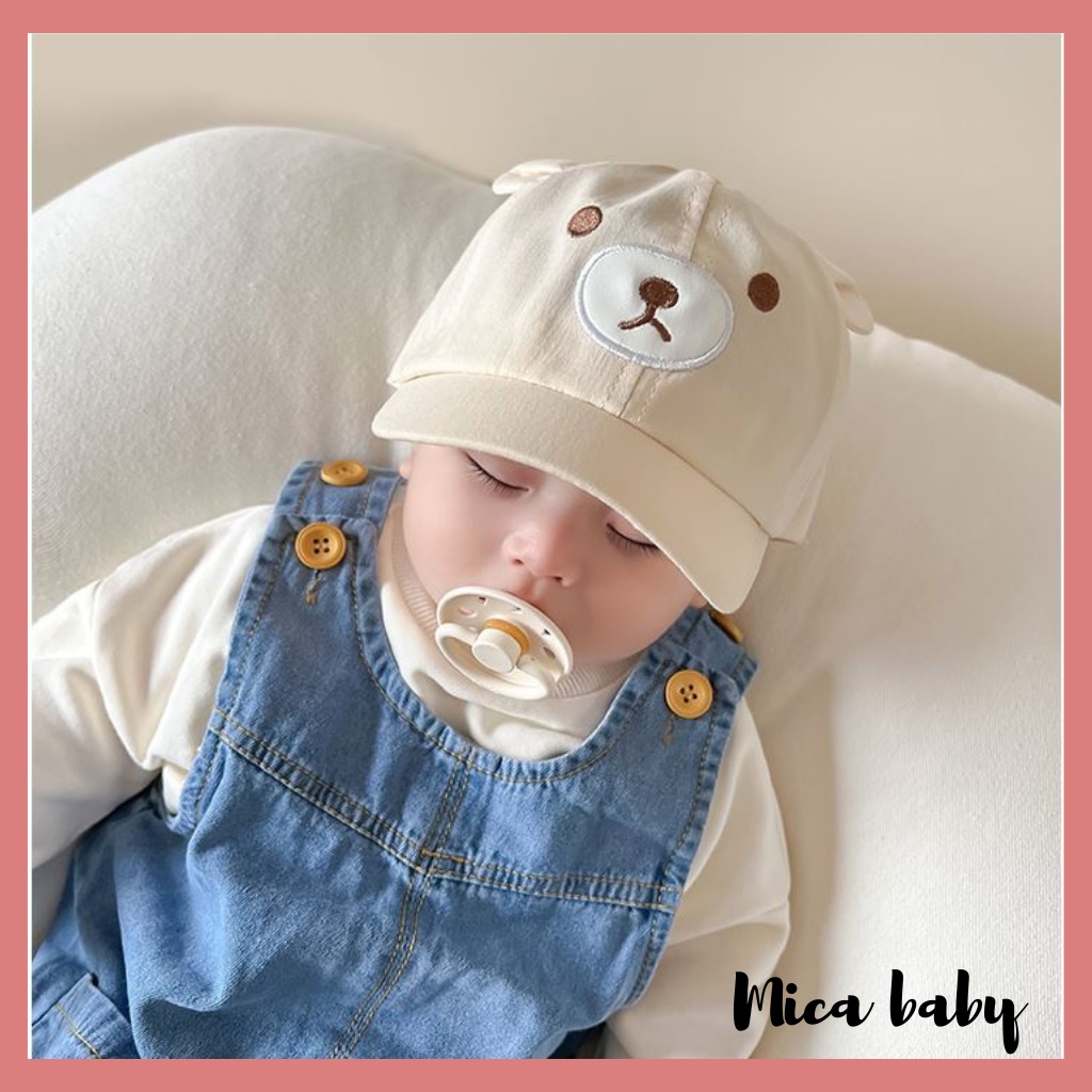 Mũ nón lưỡi trai trẻ em hình mặt cún có điều chỉnh đáng yêu cho bé MH229 Mica baby