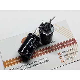 Tụ hóa 2200uf 50v 16x25mm
