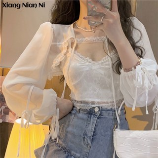 Áo Xiang Nian Ni phối ren ngọt ngào thời trang xuân hè cho nữ