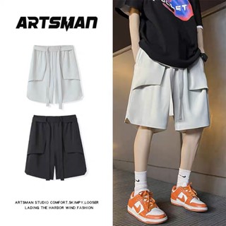 Quần  short đùi nam, quần short unisex túi hộp  phối dây dài thắt eo làm điểm nhấn phong cách Hàn Quốc nam nữ đều mặc