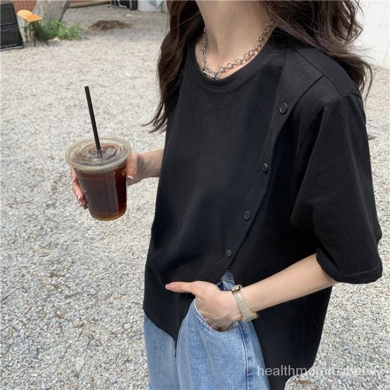 Áo Cho Con Bú Đi Chơi ChiaTÁo Sơ Mi  Thiết Kế  Không Thường Xuyên  Phong Cách Harajuku  Lỏng Lẻo Quần Áo Cho Con Bú Ngắn