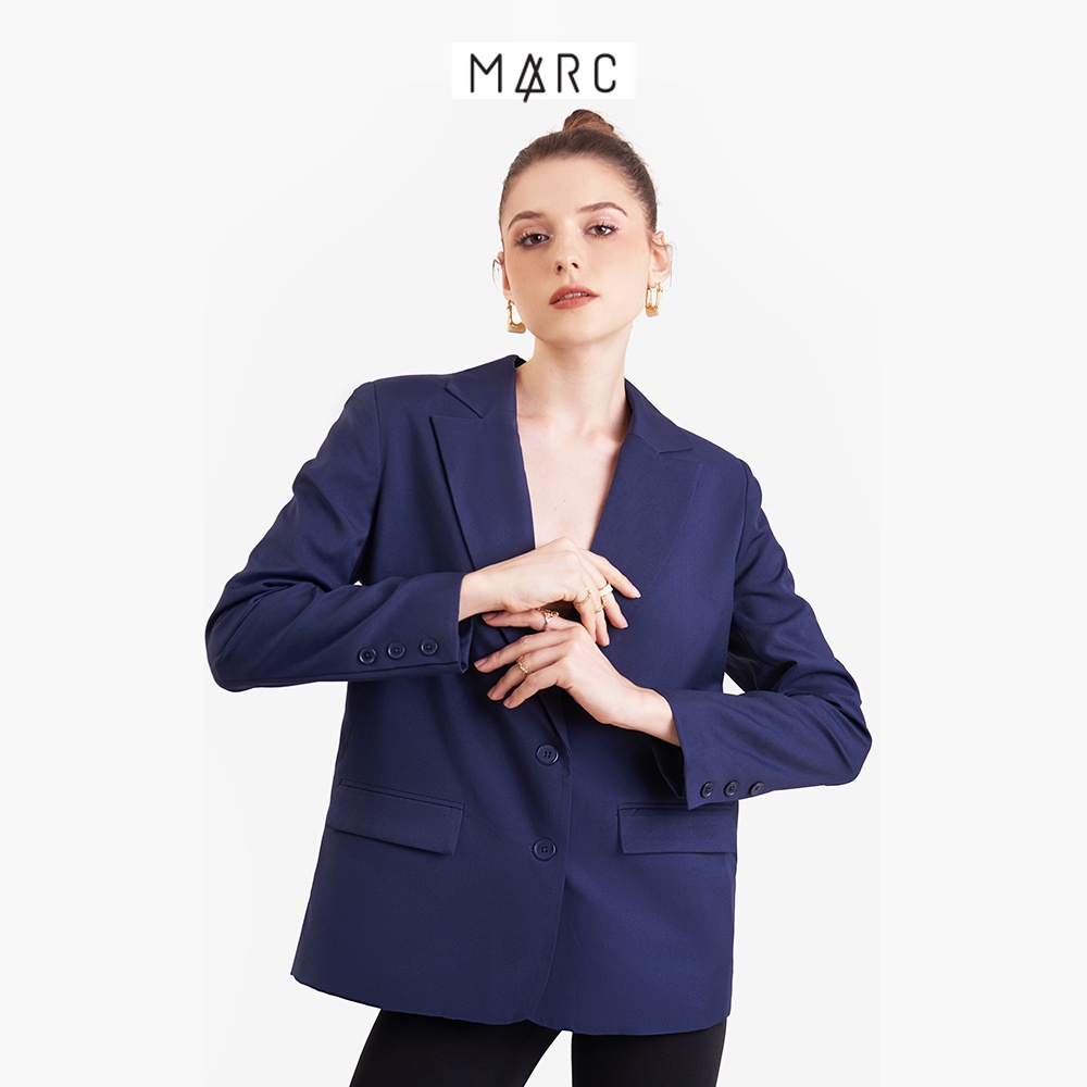 Áo blazer nữ Áo vest nữ MARC FASHION tay dài cơ bản cài 2 nút trẻ trung CBNH023523