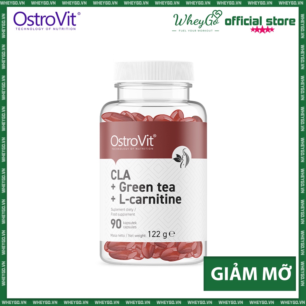 Viên giảm mỡ OstroVit CLA + Green Tea + L-carnitine 90 viên