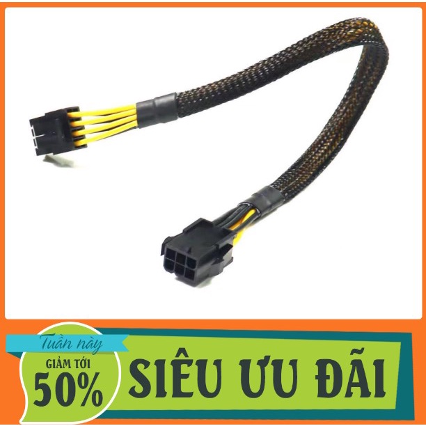 Cáp mở rộng 8 pin (4+4) cpu từ chân 6 pin pcie