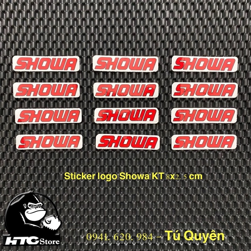 Sticker logo thương hiệu SHOWA dán xe trang trí điện thoại, nón bảo hiểm có thể sử dụng dán tại nhìu vị trí