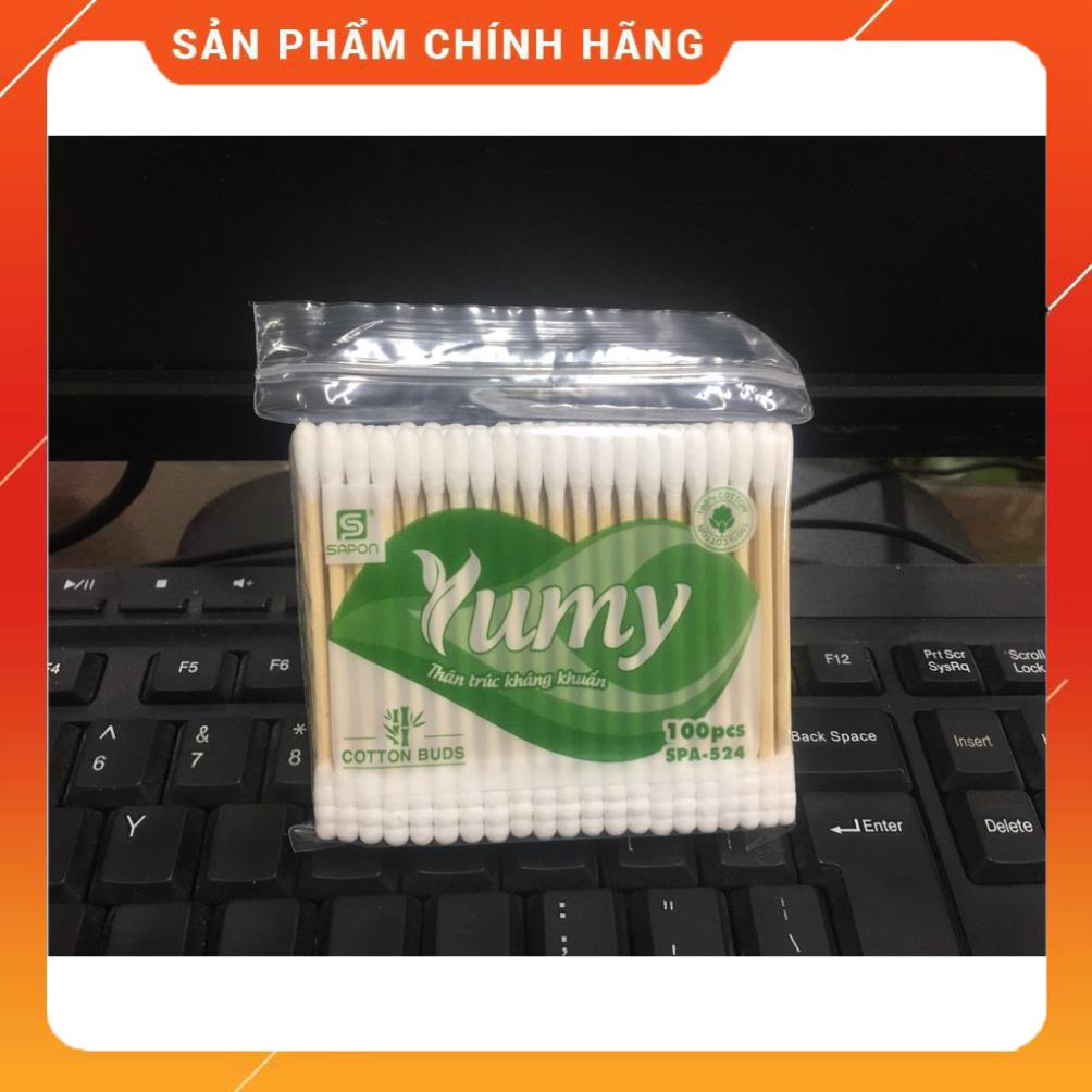 Tăm bông 55 que/gói thân trúc dùng vệ sinh tai mũi  người lớn