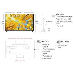 Smart Tivi LG 4K 65 inch 65UQ7550PSF - Bảo hành chính hãng
