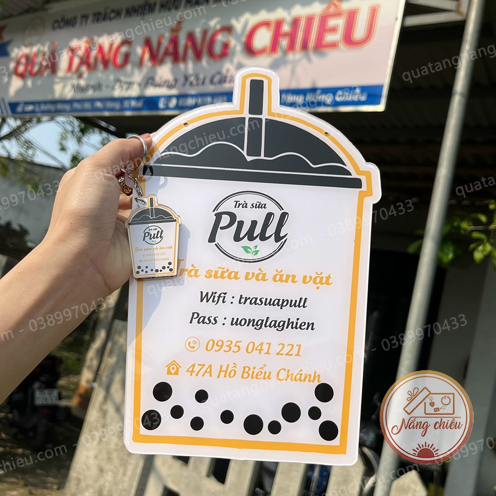 Bảng hiệu quán trà sữa, milktea, decor quán cà phê in theo yêu cầu , chất liệu mika sáng bóng và bền đẹp