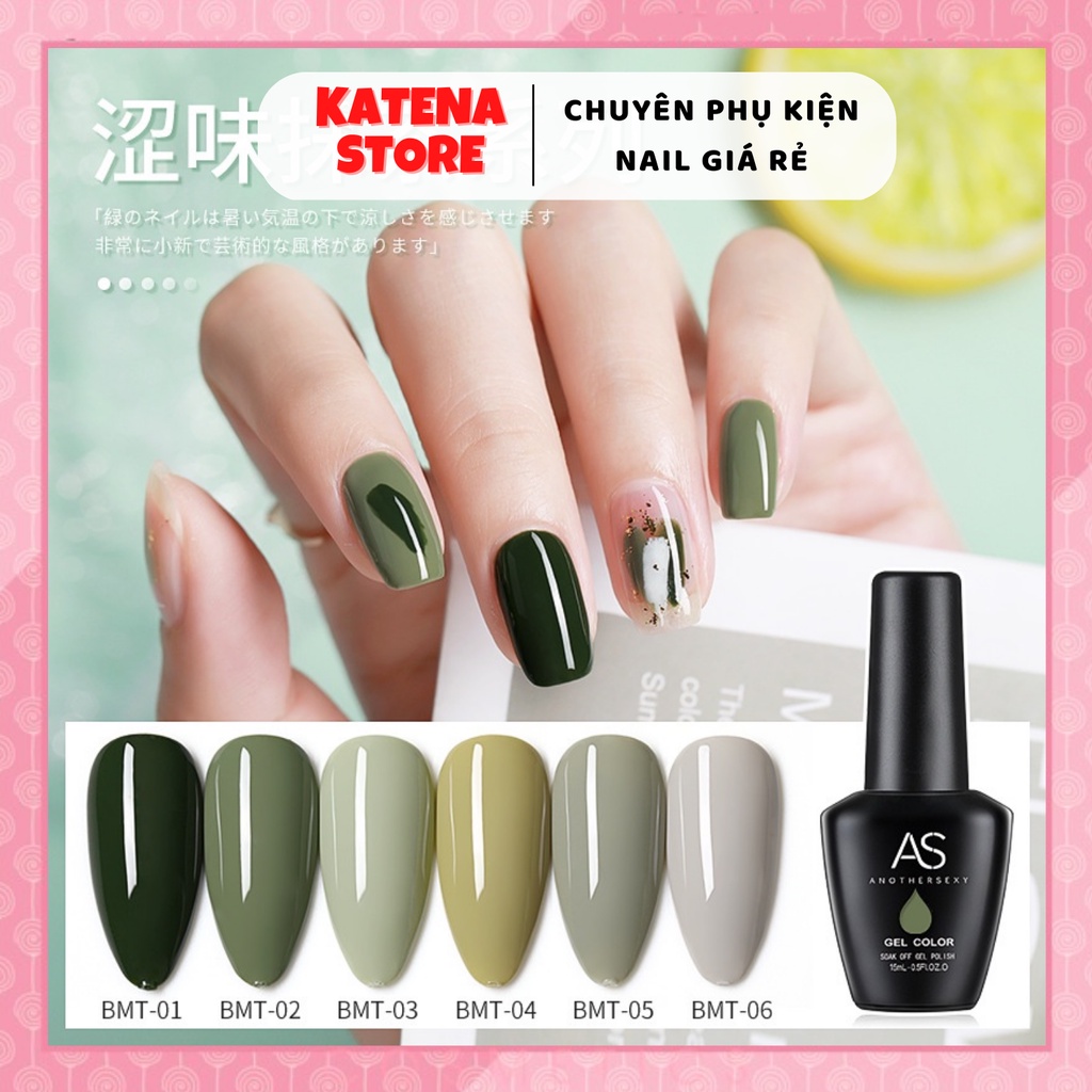 Sơn móng tay AS chính hãng bền màu cực kì mướt, Sơn gel AS bền màu nước sơn đẹp cho tiệm nail chuyên nghiệp