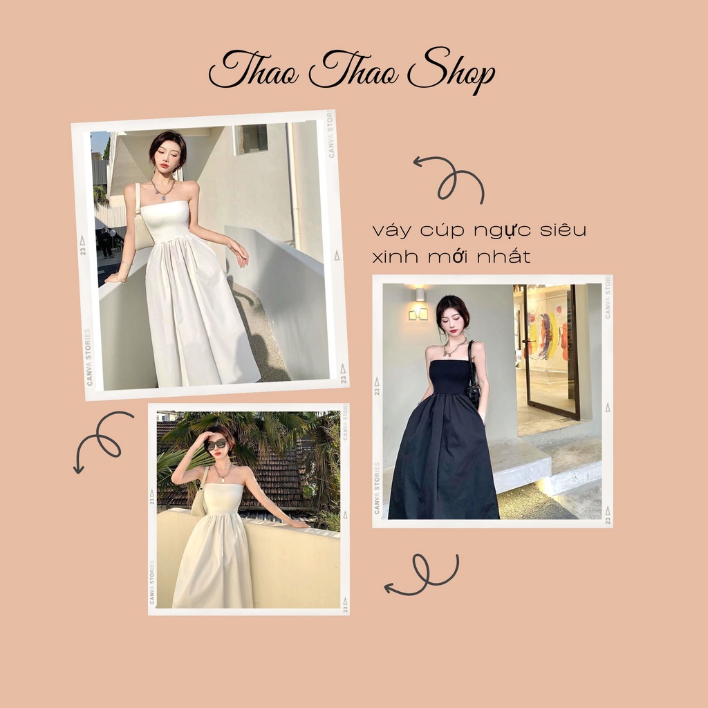 Váy cúp ngực đẹp chữ A dáng dài. Đầm dự tiệc cưới siêu xinh bánh bèo,công chúa.Váy quây có sẵn (có ảnh thật khách chụp)