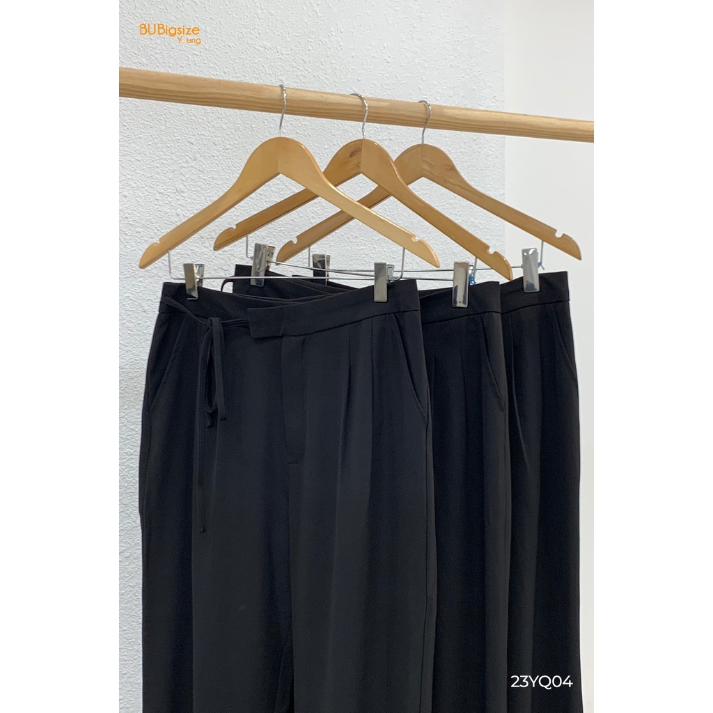 Quần ống rộng buộc dây bên BIGSIZE (55kg đến 95kg) - 23YQ04 - [BU Bigsize Young]