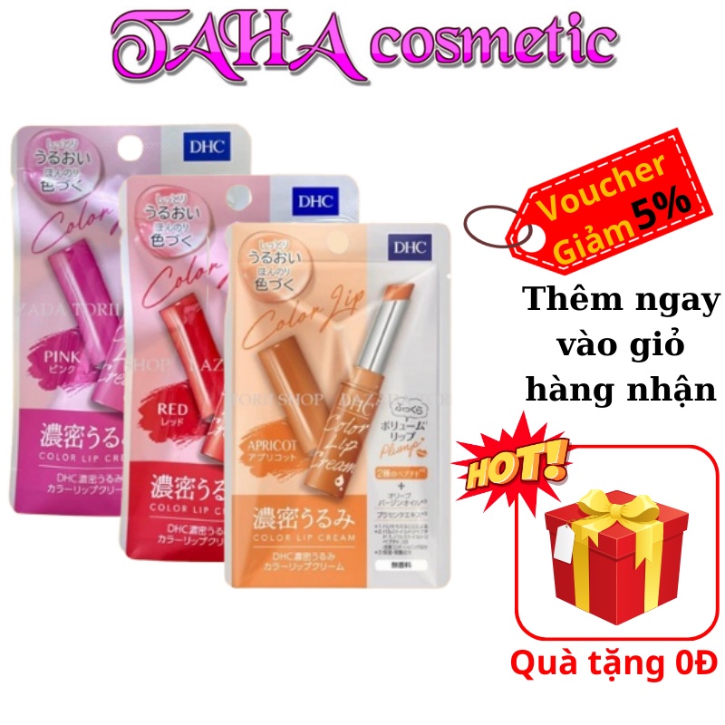 Son dưỡng môi DHC son dưỡng mềm mịn có màu không màu dưỡng ẩm môi khô thâm xăm nam nữ Lip Cream 1.5g