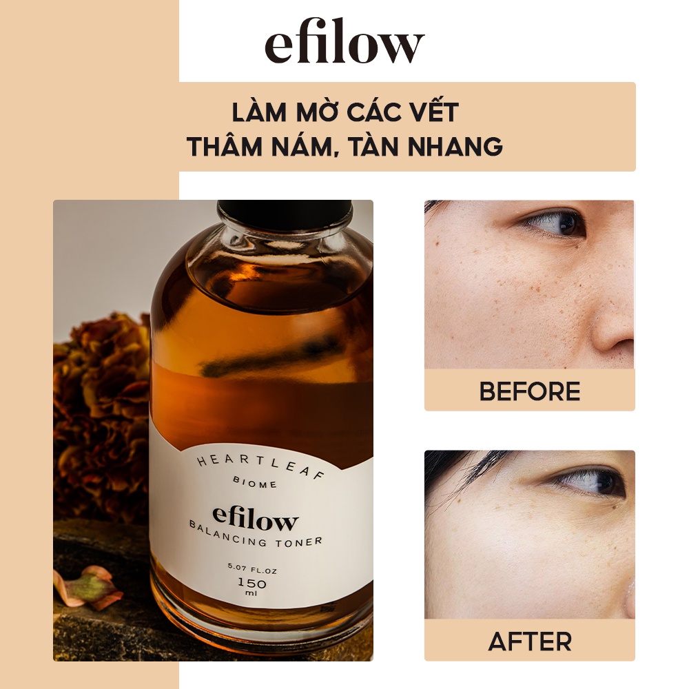 Nước hoa hồng Efilow Heartleaf Biome Balancing Toner 150ml