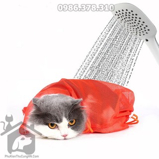 Túi lưới giữ mèo PET GROOMING BANG - Túi tắm mèo - Phụ kiện thú cưng Hà Nội