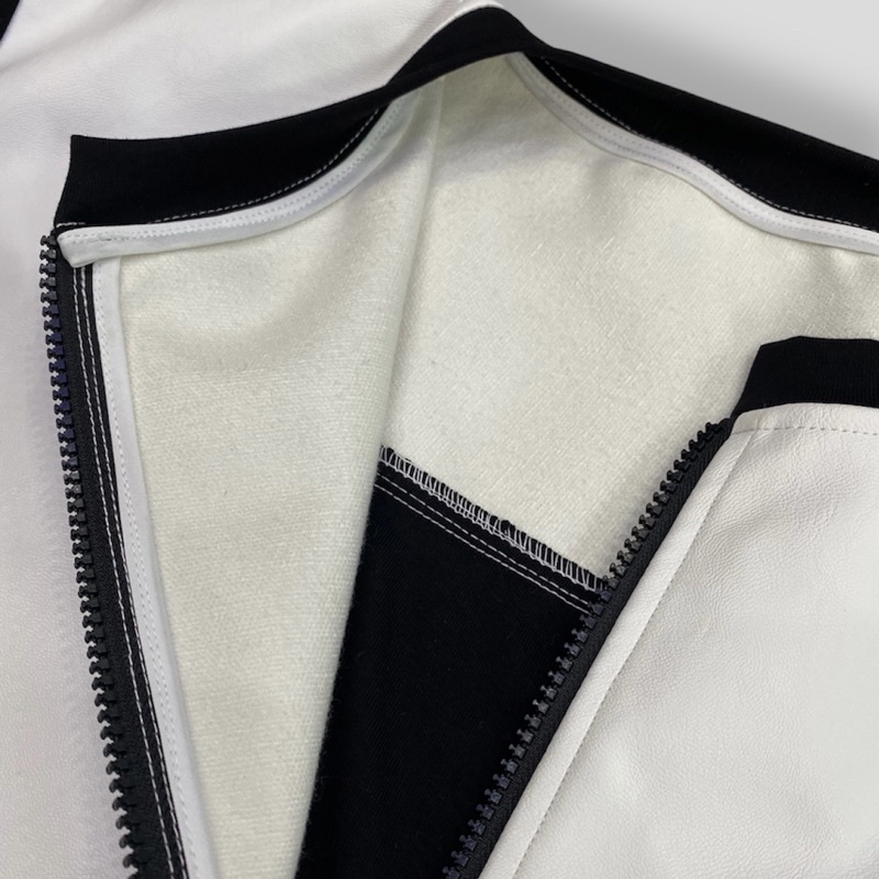 Áo phông phối da local brand unisex form rộng có khoá kéo Jiang Store