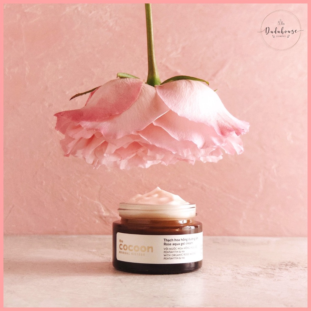 Thạch hoa hồng dưỡng ẩm cocoon Rose aqua gel cream 30ml/100ml Duduhouse
