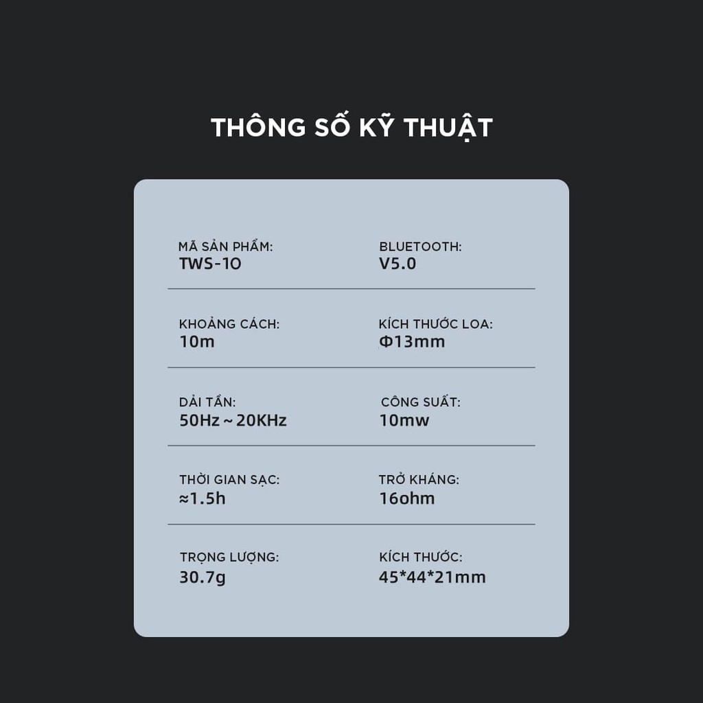 Tai nghe bluetooth không dây True Wireless Remax TWS 10i kiểu dáng earbuds âm thanh Hifi có mic thoại cảm ứng đổi tên