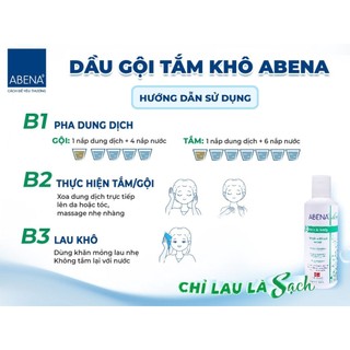 Dầu tắm gội khô Abena 200ml