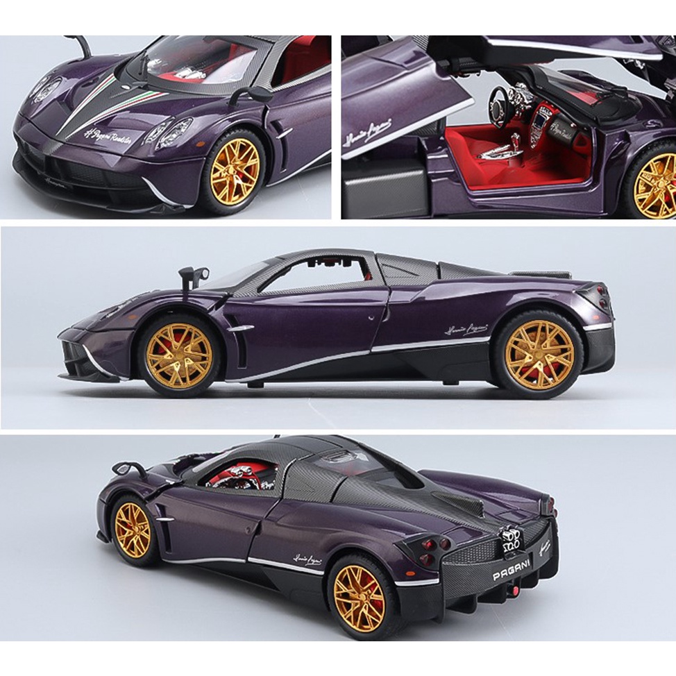 Xe mô hình sắt siêu xe Pagani Huayra TẶNG KÈM BIỂN SỐ tỉ lệ 1:24 CheZhi 3 màu